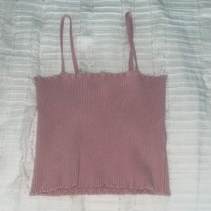 L.A Hearts ribbed crop top. Light pink. Size XS